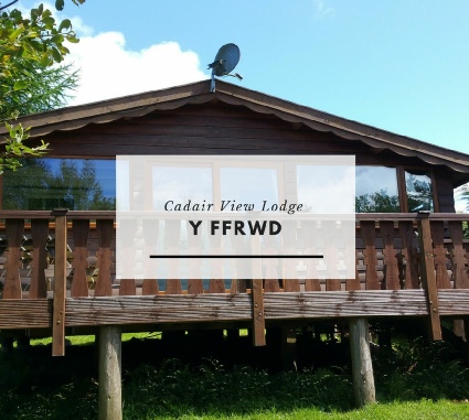 Y Frwdd log cabin from Cadair View Lodge. Great accommodation for groups. Close to Coed y Brenin. Parking outside.